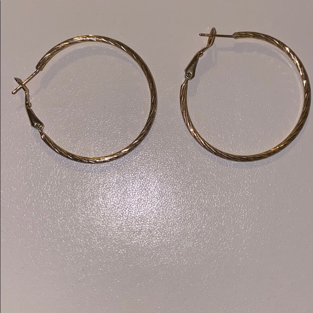 Gold plated hoops